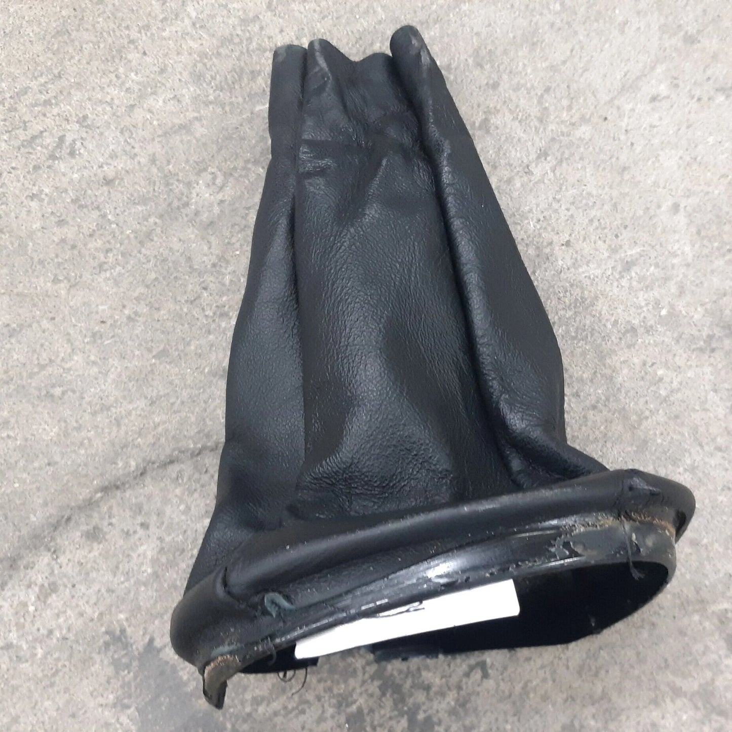 Used Plain Black Leather Shift Boot, B120V0001K