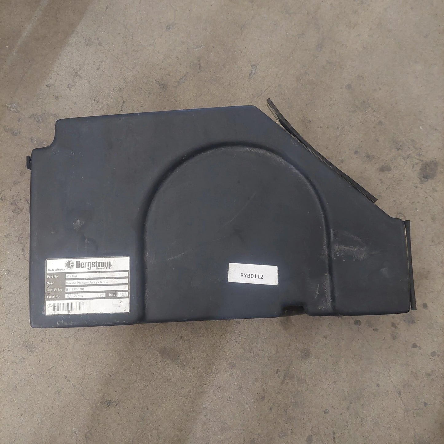 Used Recirc Plenum Assembly - RH, B117P0038F