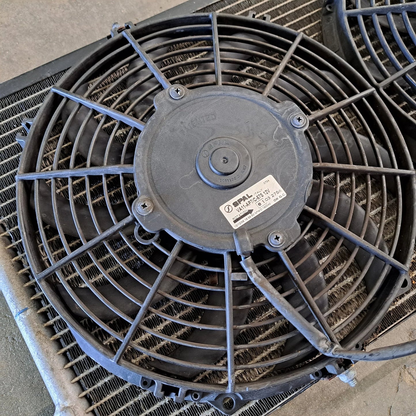 USED ELISE/EXIGE OEM AC CONDENSER INCLUDING COOLING FANS - A117P0130H
