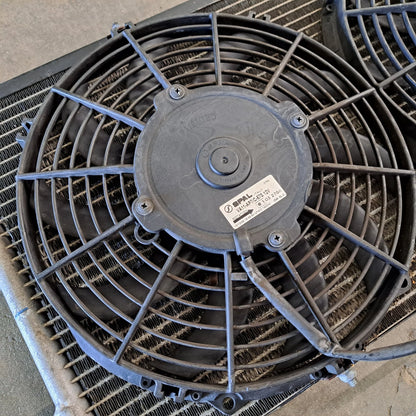 USED ELISE/EXIGE OEM AC CONDENSER INCLUDING COOLING FANS - A117P0130H