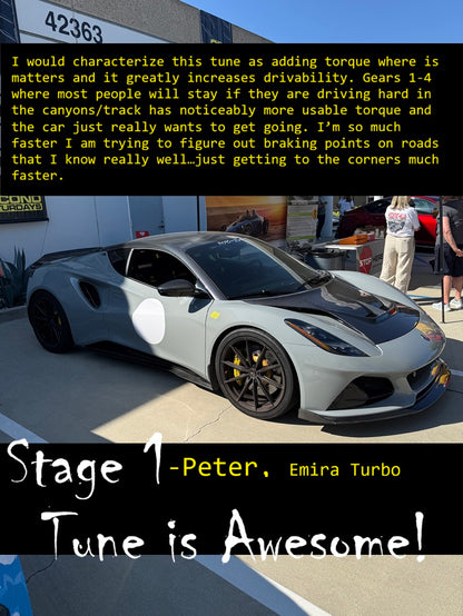 Emira Turbo technoCAL: Stage 1 Tune